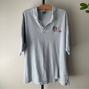 90s Vintage Warner Bros Tasmanian Devil Golf Polo Shirt Blue Size XXL
